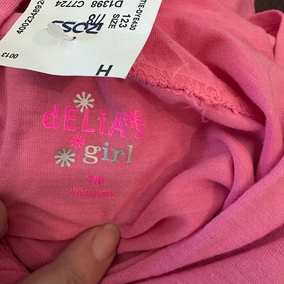 dELiA*s Pink Graphic Hoodie Tank - Picture 5 of 8